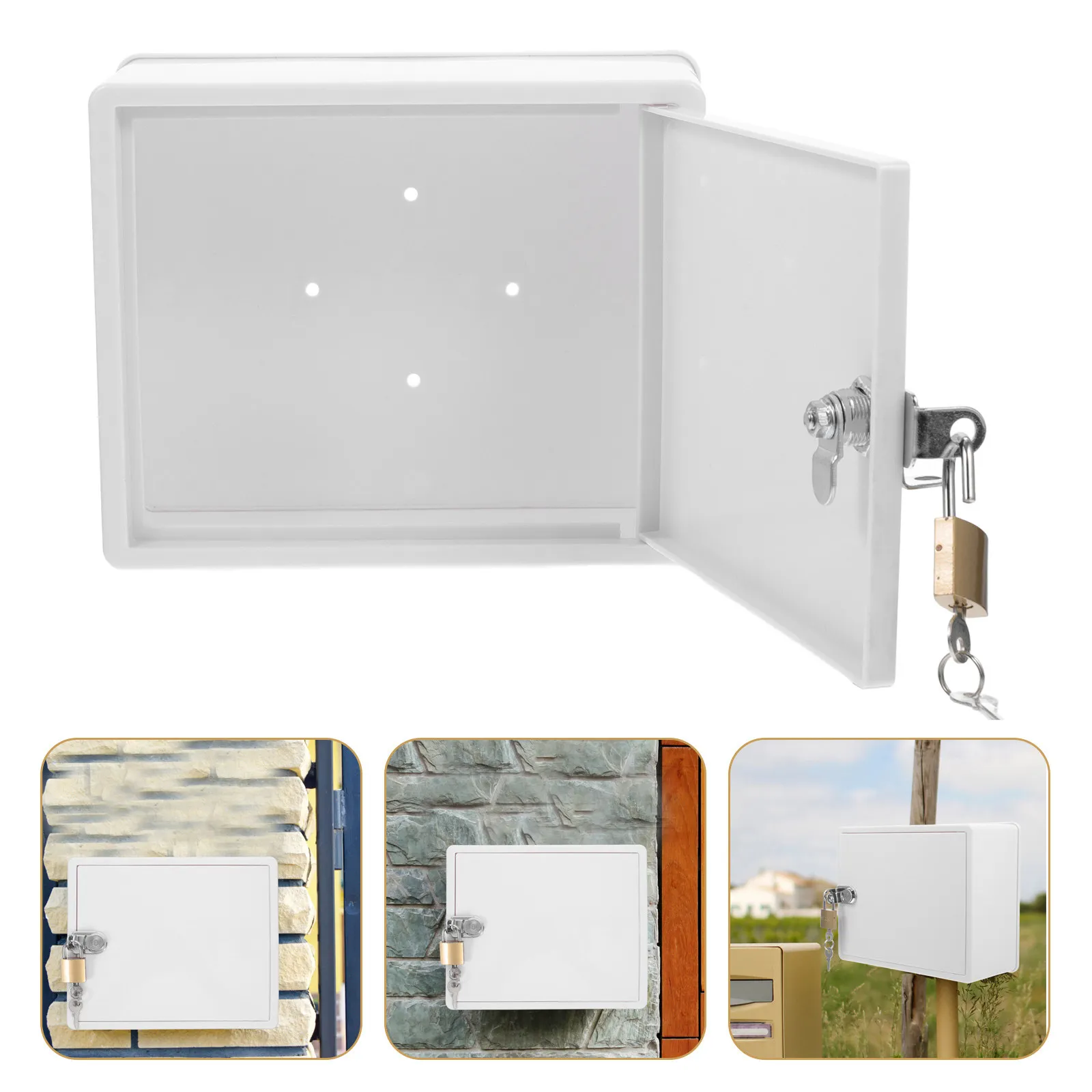 1Set Fresh Milk Delivery Box Lockable Insulated Outdoor Milk Storage Home Porch Package Drop Case Secure Key Storage