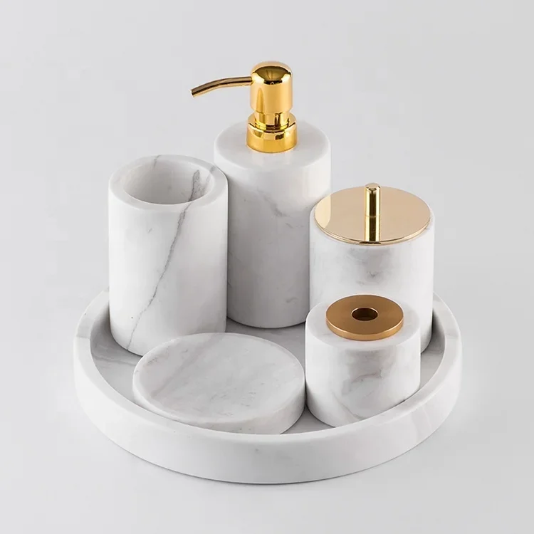 Five Star  Hotel Bath Accessories High Quality Hotel Bath Set Stone Crafts Hotel Bath