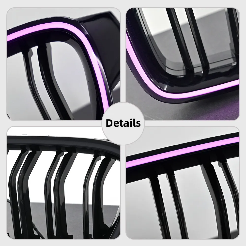 for F30 BMW Front Grill 2013-2018 APP Controlled Multi Color Daytime Running Light