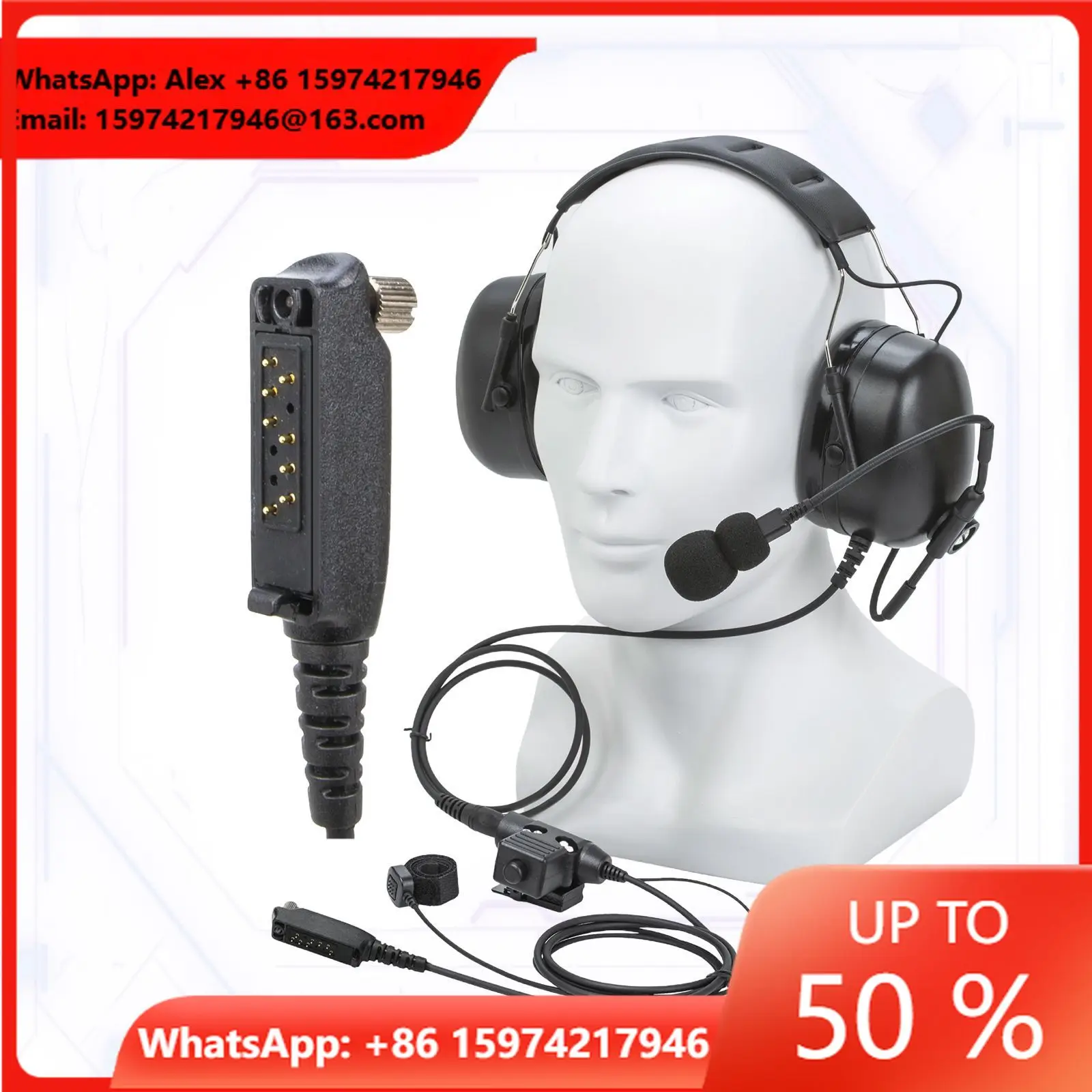 Pilot Aviation Headset Set For Sepura Stp8000 Stp8030 Stp8035 Walkie Talkie Noise Reduction Earphone With U94 PTT Finger Mic