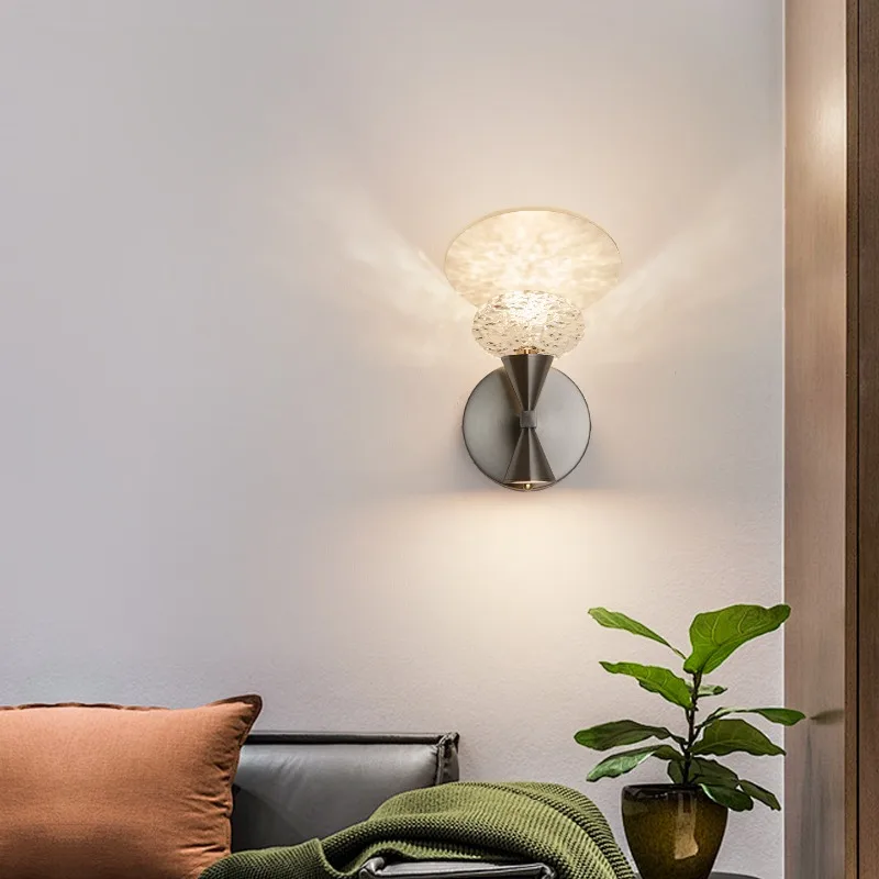 

2026 New Model Designer Wall Lamps Living Room Background Atmosphere Light Fixture Bedroom Bedside Hotel Indoor LED Wall Sconces