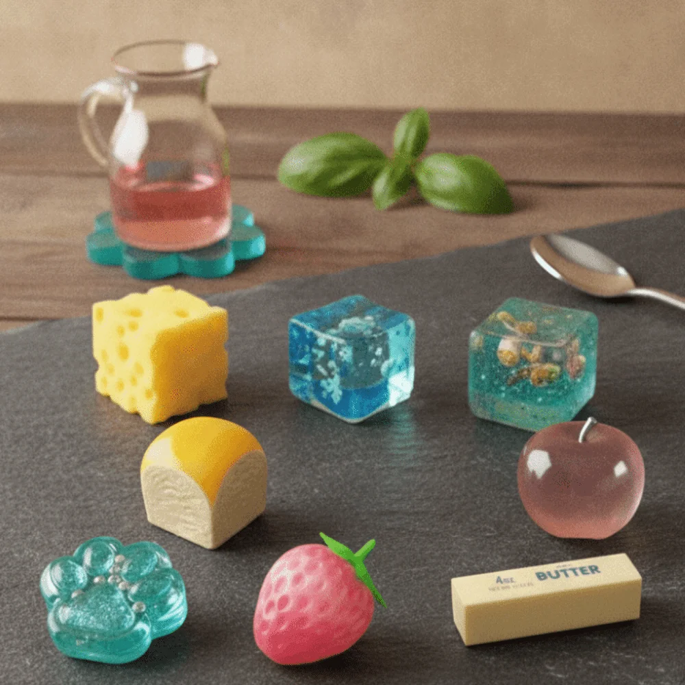 Slow Rising Butter Squishy Butter Random Color Bread Sensory Fidget Reusable Material Bread Cheese Fidget Pinching Fun