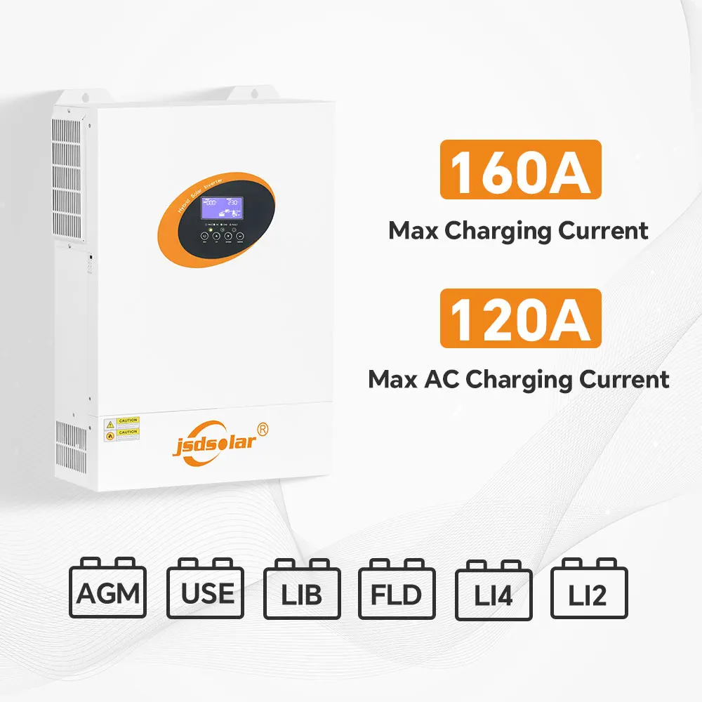 4kw 6.5kw 11kw Solar Off Grid Hybrid Inverter 24V 48V On Grid Inversor Built MPPT 100A 160A Solar Charger Apply For Solar System
