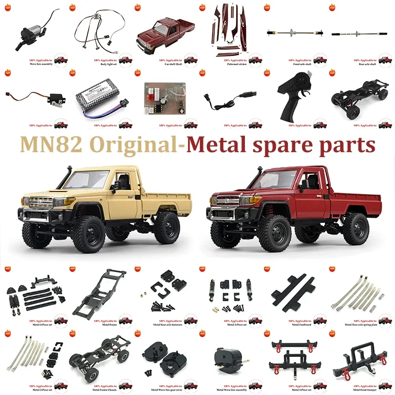 MN MODEL MN82 LC79 Metal Front and Rear Axle with 3mm To 4mm Shaft Sleeve 1/12 RC Car Upgrade Parts Accessories Car Accessories