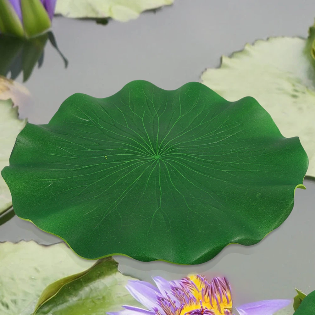 

2 Pcs EVA Simulated Lotus Leaves Decorations for Fish Tank Pond Floating Lily Pads Artificial Foliage Garden Pool Ornament Pond