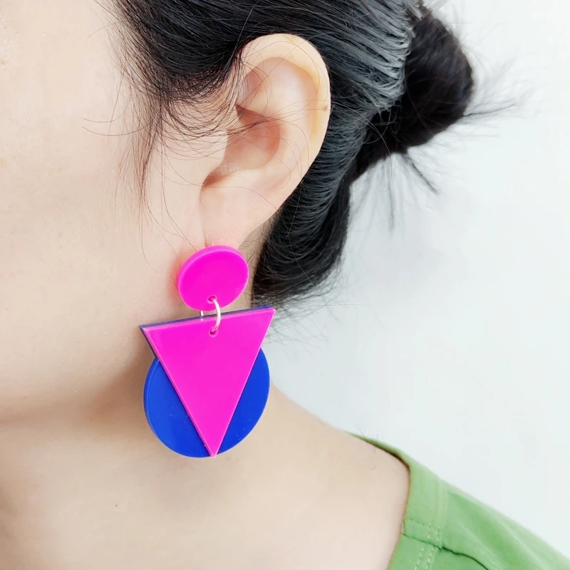 KUGUYS Sample Trendy Triangle Drop Earrings for Women Geometric Jewelry Accessories