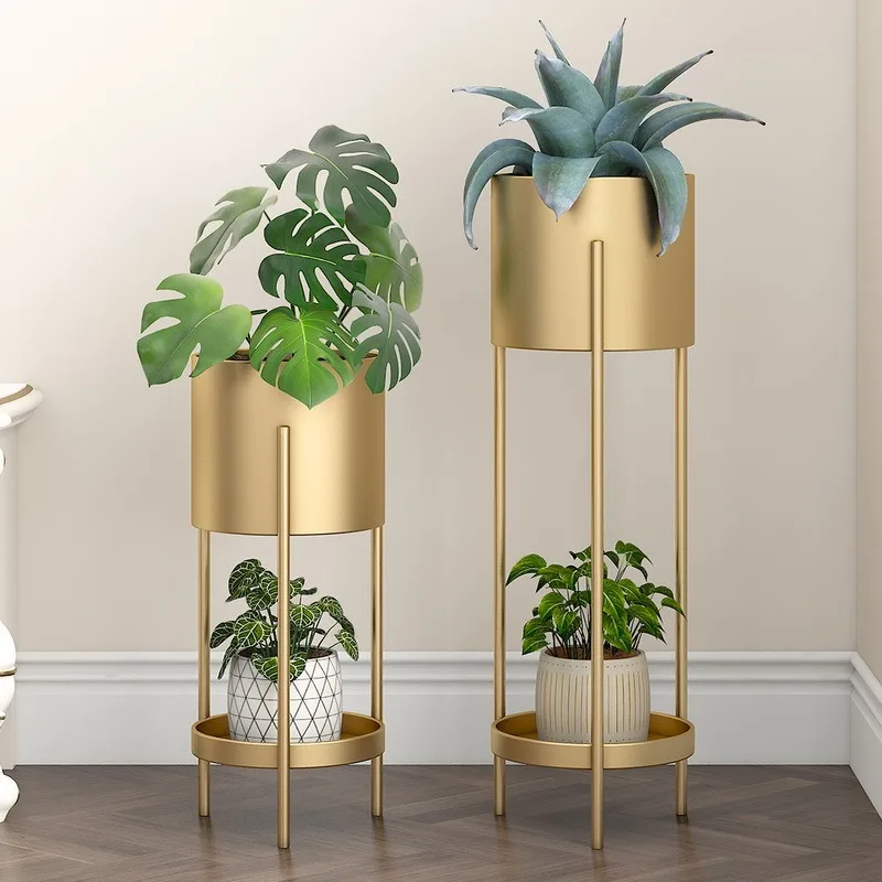 Iron Art Flower Stand Storage Rack Balcony Flower Table Multi-layer Living Room Floor-standing