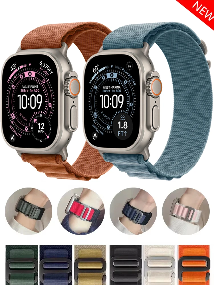 أشرطة حلقة جبال الألب لساعة أبل الترا 3 2 49/46/45/44/41/46/42 مللي متر كوريا iWatch سلسلة 11 10 9 8 7 6 5 SE 3 2026 #2