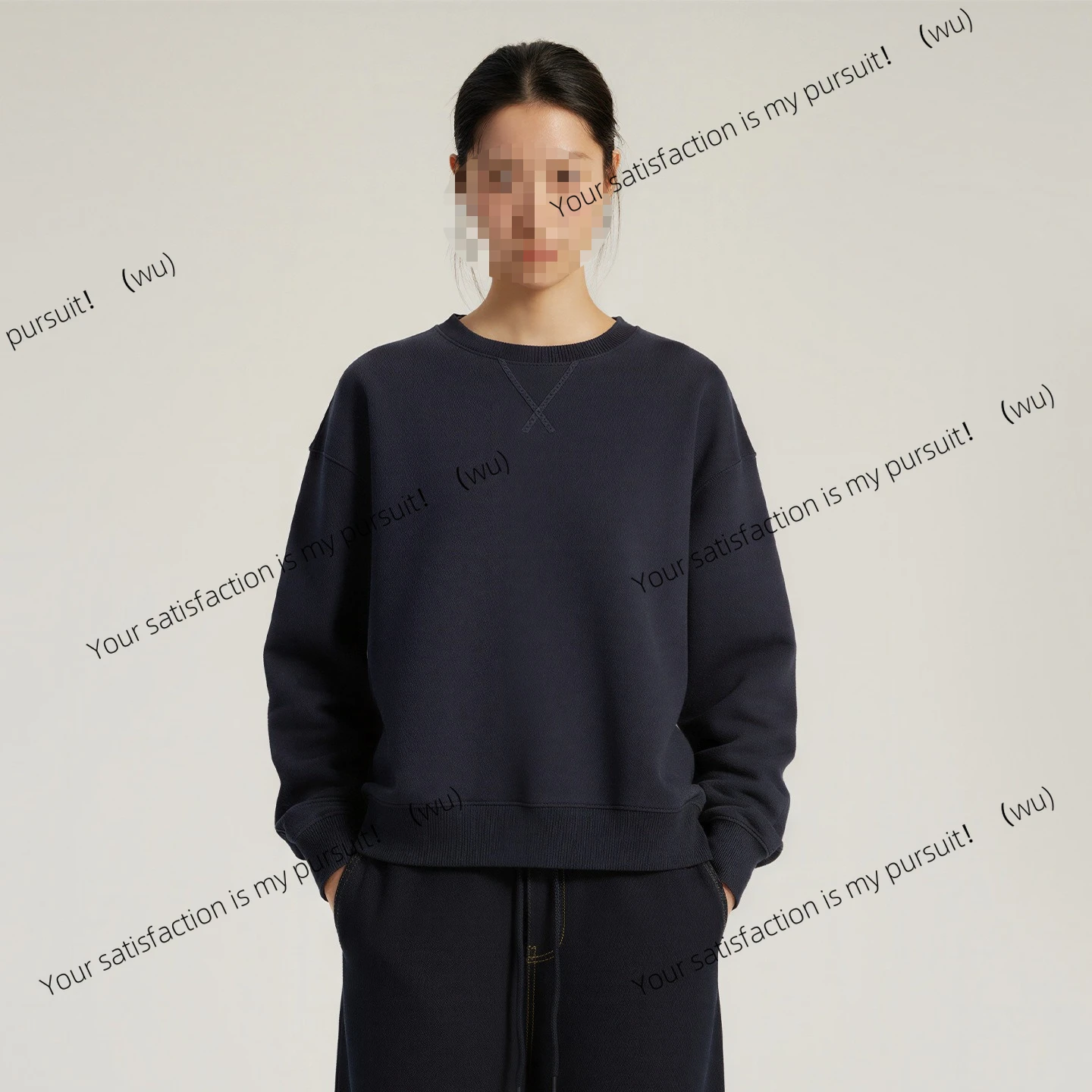 Suéter 25 otoño nuevo color sólido casual versátil top de mujer