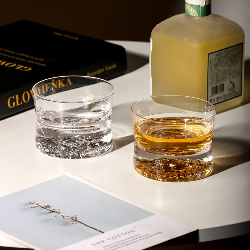 Golden Lion Head Crystal Glasses Whiskey Glass, New Waist Waist Western Wine Glass, Special Spirits Glass Bar Accessories Gift