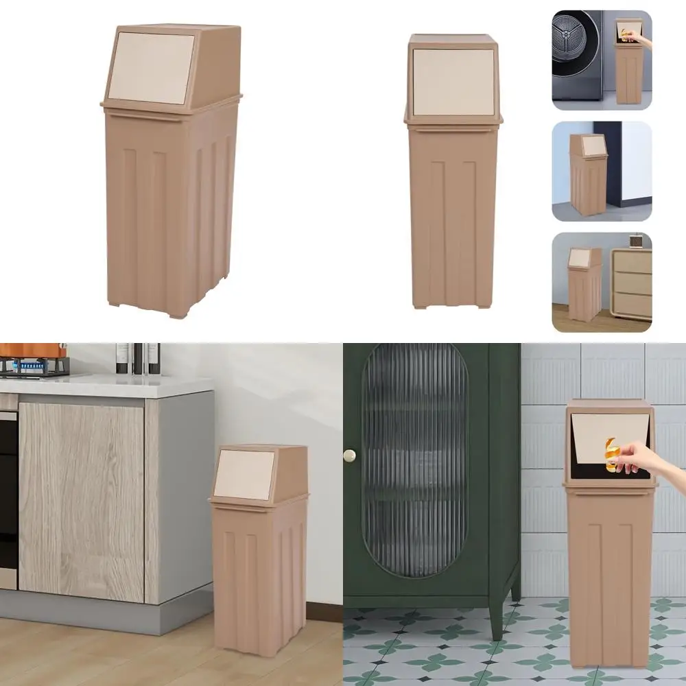 

мусорное ведро большой емкости с навесной крышкой, 30 л, мусорное ведро с боковым отверстием 11,8x7,5x24,6 дюйма