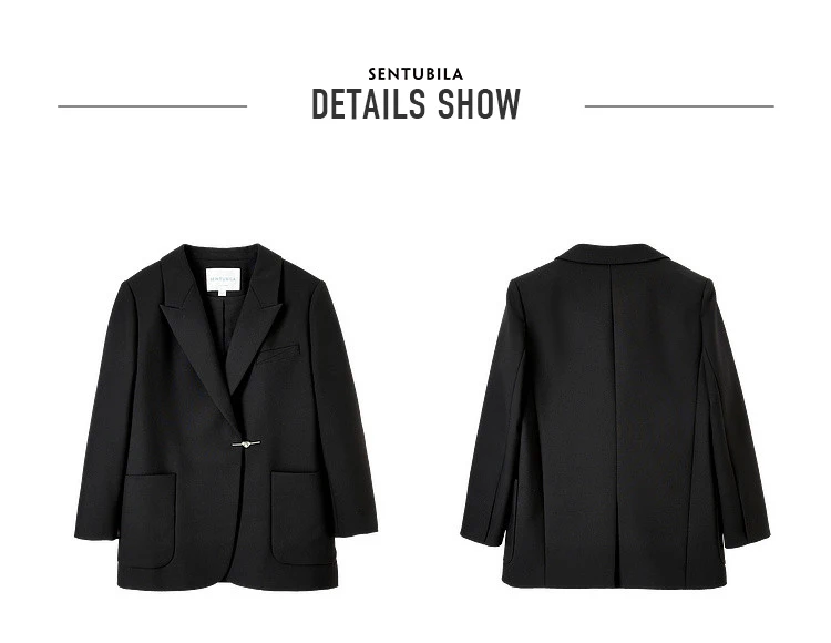 SENTUBILA Maßgeschneiderter Blazer für Damen 2026 Frühling Herbst Modetrend Elegante Anzugjacke für die Arbeit Damenbekleidung 153XC3230 – Detail 29