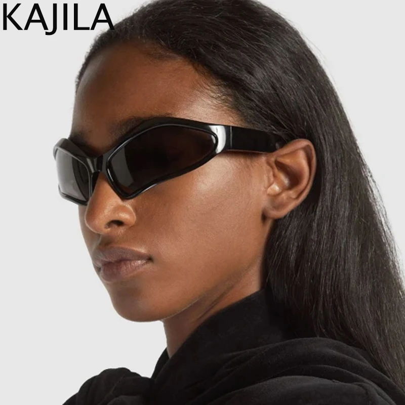 Y2k Punk Sports Sunglasses Women Men 2024 Luxury Brand Steampunk Irregular Sun Glasses for Ladies Retro 2000\'s Shades Eyewear