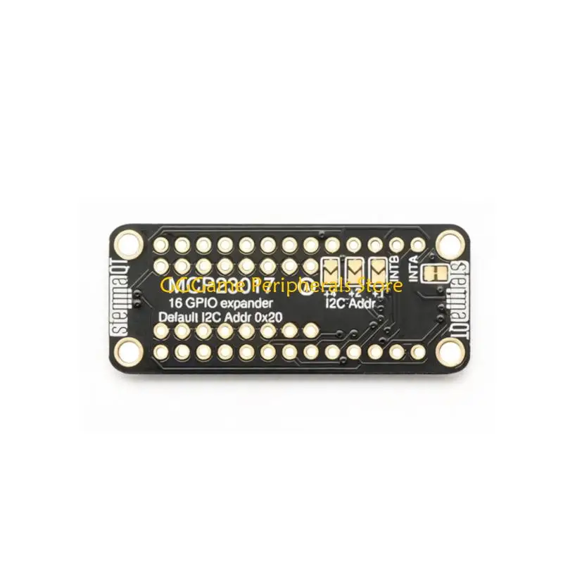 U55B MCP23017 Digital Line Expander Board, I2C Add On Card with Through Hole Layout, Header Parts and IRQ Ready Design for