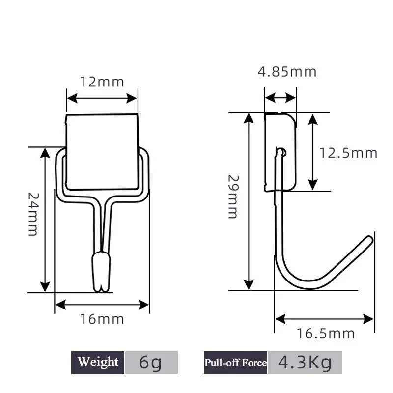 2/6/10/20Pcs New Strong Neodymium Magnet Magnetic Hooks Multi-Purpose Storage Square Hooks Perfect for Home Kitchen Bar Keychain