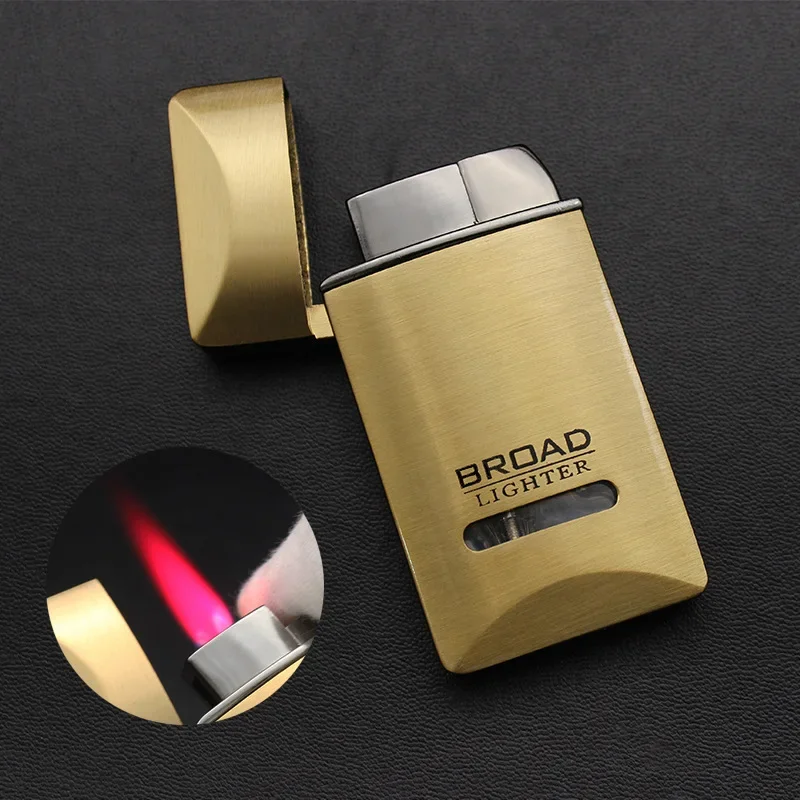 New Metal Smoke Lighter Windproof Butane Cigarette Lighters Gas Torch Lighter Portable Smoking Accessories Flame Gifts For Men