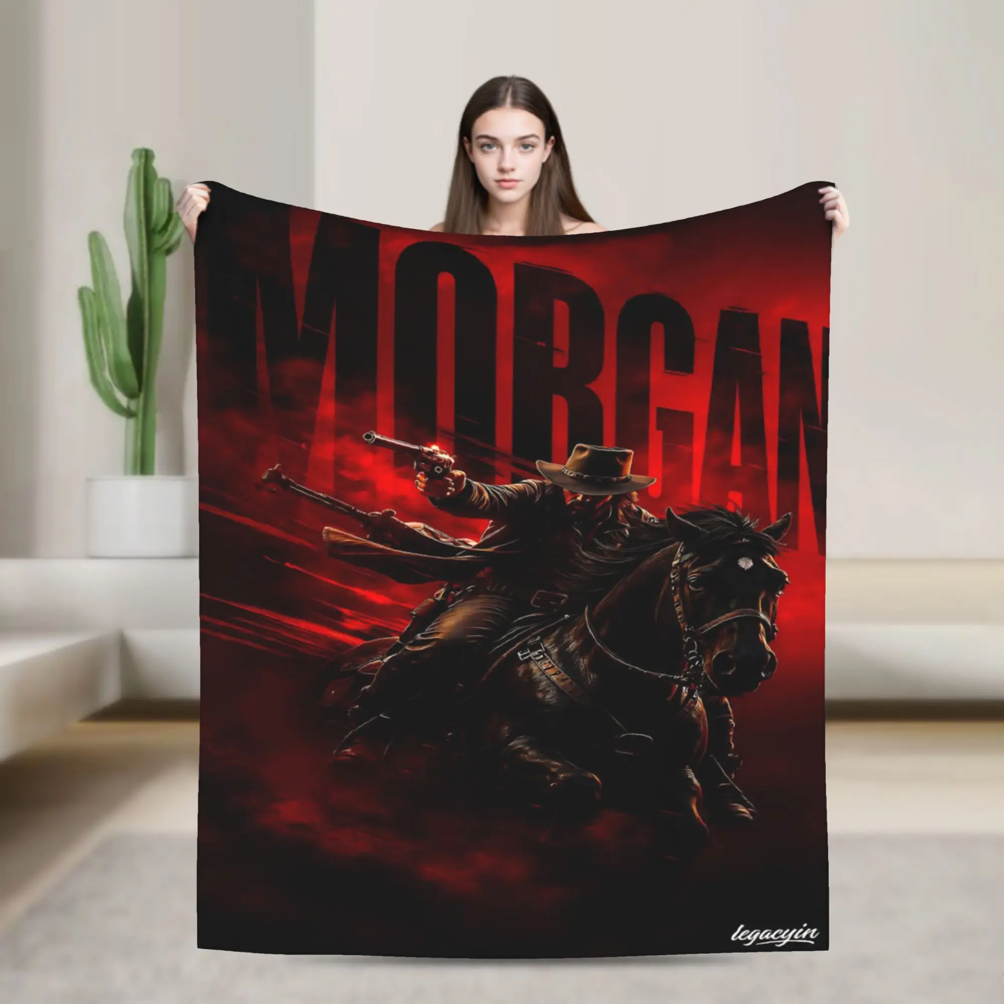 Arthurs Morgans Blanket Fleece  Cozy Lightweight Thin Throw Blankets for Bedding Bedspread