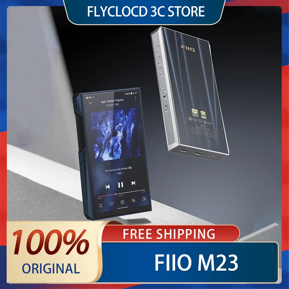 

FiiO M23 Портативный MP3-плеер Android Интеллектуальный 5,5-дюймовый HD Bluetooth-плеер без потерь AK4499EX AK4191EQ 5500 мАч Двойной выход