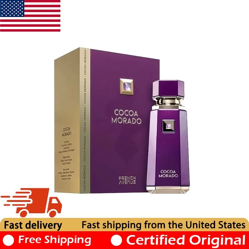 

French Avenue Cocoa Morado Eau de Parfum 3.4 Oz Original Arab Perfumes Natural Lasting Oriental Woody Pheromones Perfume 100 ML