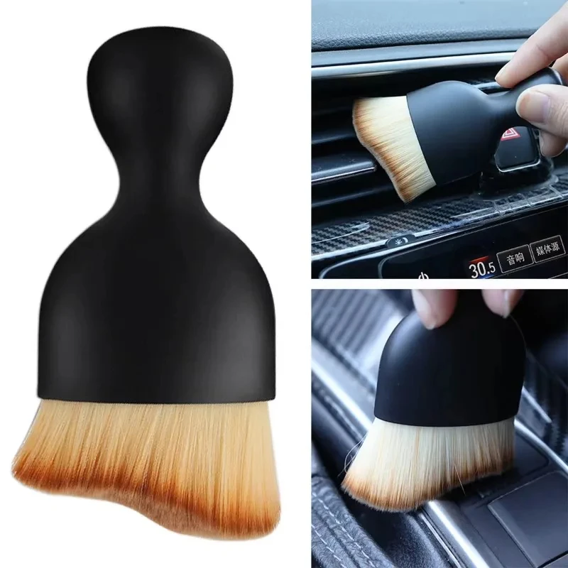 C with Casing Car Interior Cleaning Tool Artificial Car Brush Crevice Dusting Detailing Brushes