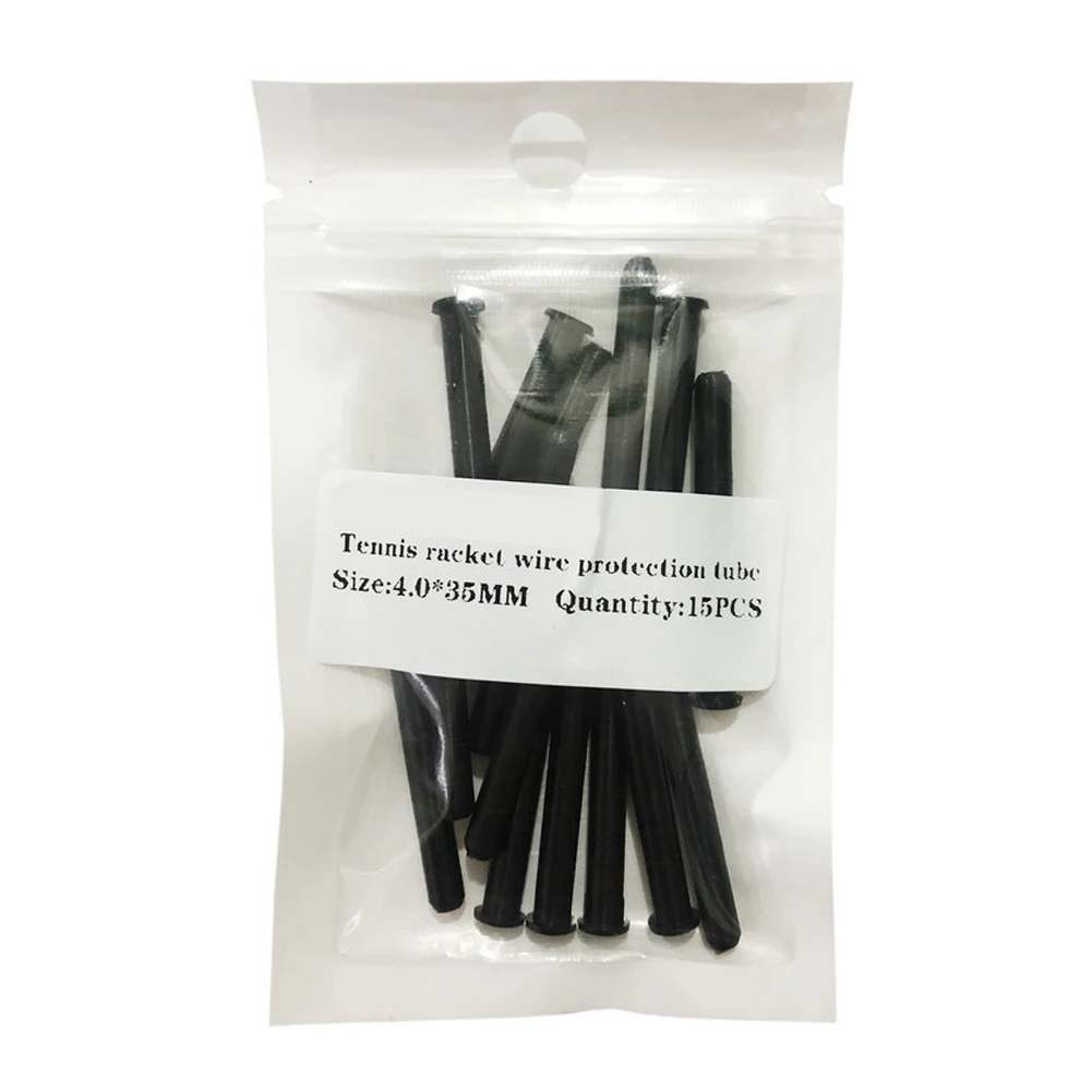 15pcs Nylon Tennis Racket Wire Tube Set For Single And Double String Hole Protection To Extend String Life And Easy Install