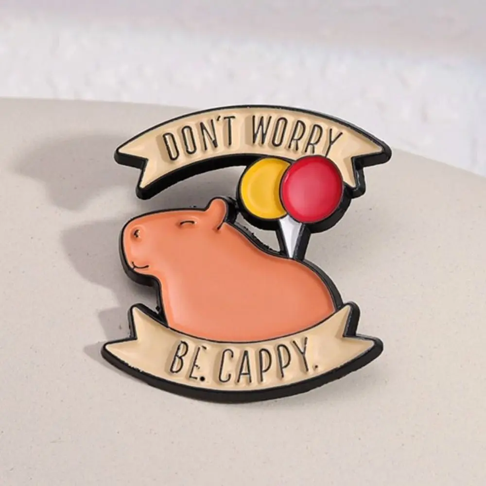 Animal Capybara Brooch Emoticon Pack Cartoon Cartoon Pin Brooch Electroplating Baking Paint Capybara Alloy Badge