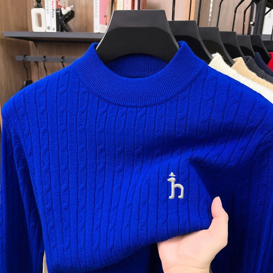 Neuer Winter-Pullover der Modemarke aus Samt, warm und bequem, Herrenbekleidung, Original-Welpen-Stickerei, koreanische Version, Pullover – Detail 15