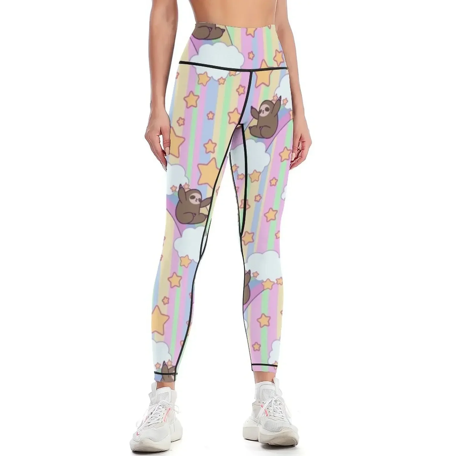 

Rainbow Sloth Pattern Leggings gym clothing Sports pants woman jogging pants sportswear woman gym 2025 Womens Leggings