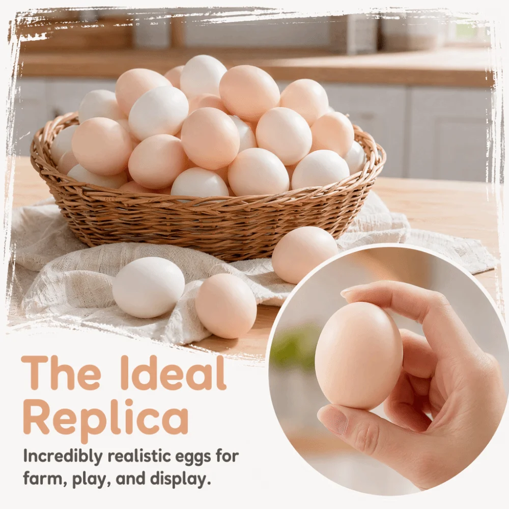 10pcs Simulation Plastic Fake Eggs Eggshell Non-Toxic Artificial Incubation Eggs Children's Drawing DIY Painting Eggs Farm Nest