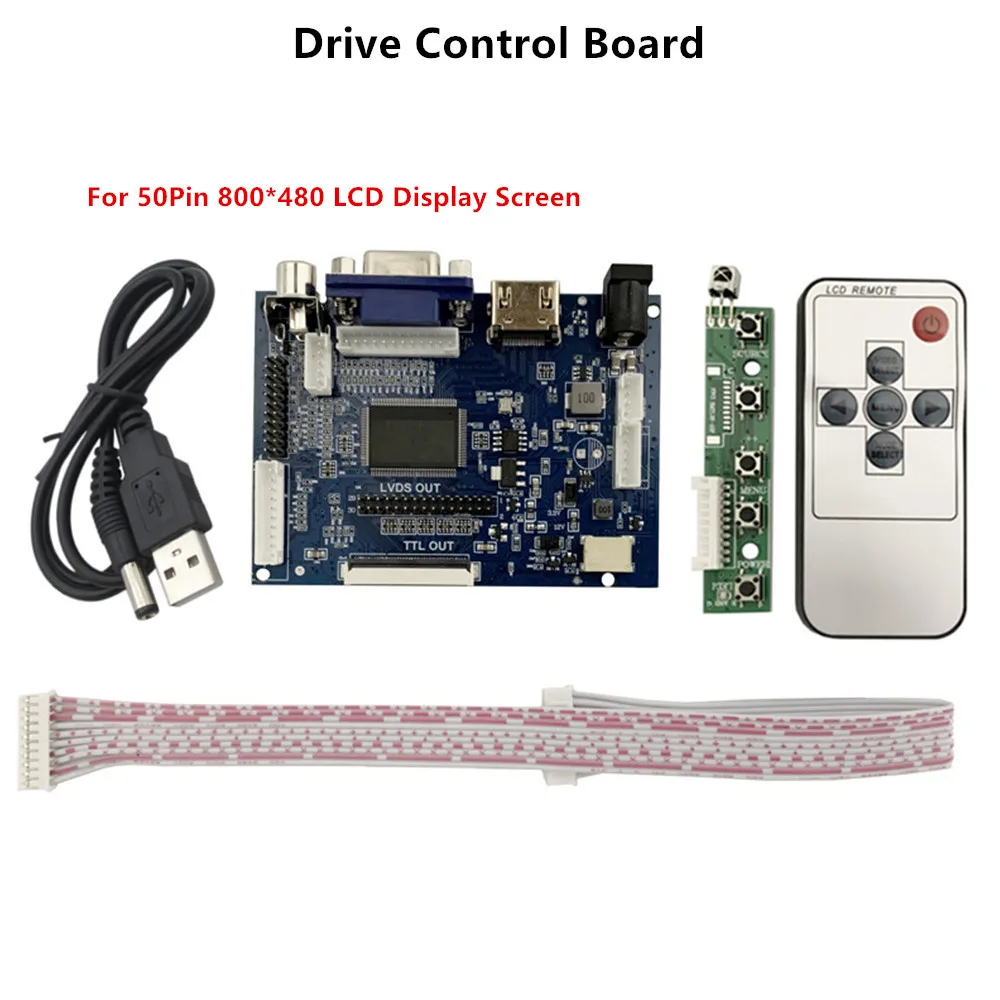 Imagem -05 - Polegada Display Lcd Placa de Driver de Controle de Tela Hdmi-compatível Vga av Digitador Touchscreen para Raspberry pi Monitor de Computador 6.5