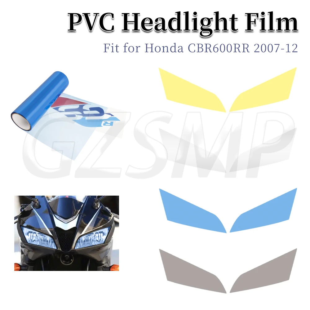 

Fit for HONDA CBR600RR CBR 600RR 2007-2012 2008 2009 Motorcycle Headlight Transparent Protection Film Sticker