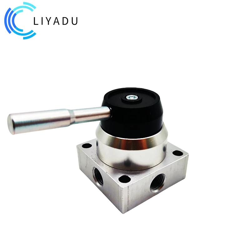 K34R6-8 K34R6-8D K34R6-8L RC1/4 BSP 4 طريقة 3 موقف الهوائية الهواء اليد صمام التحكم اكسسوارات بجانب أسفل من الغاز #5