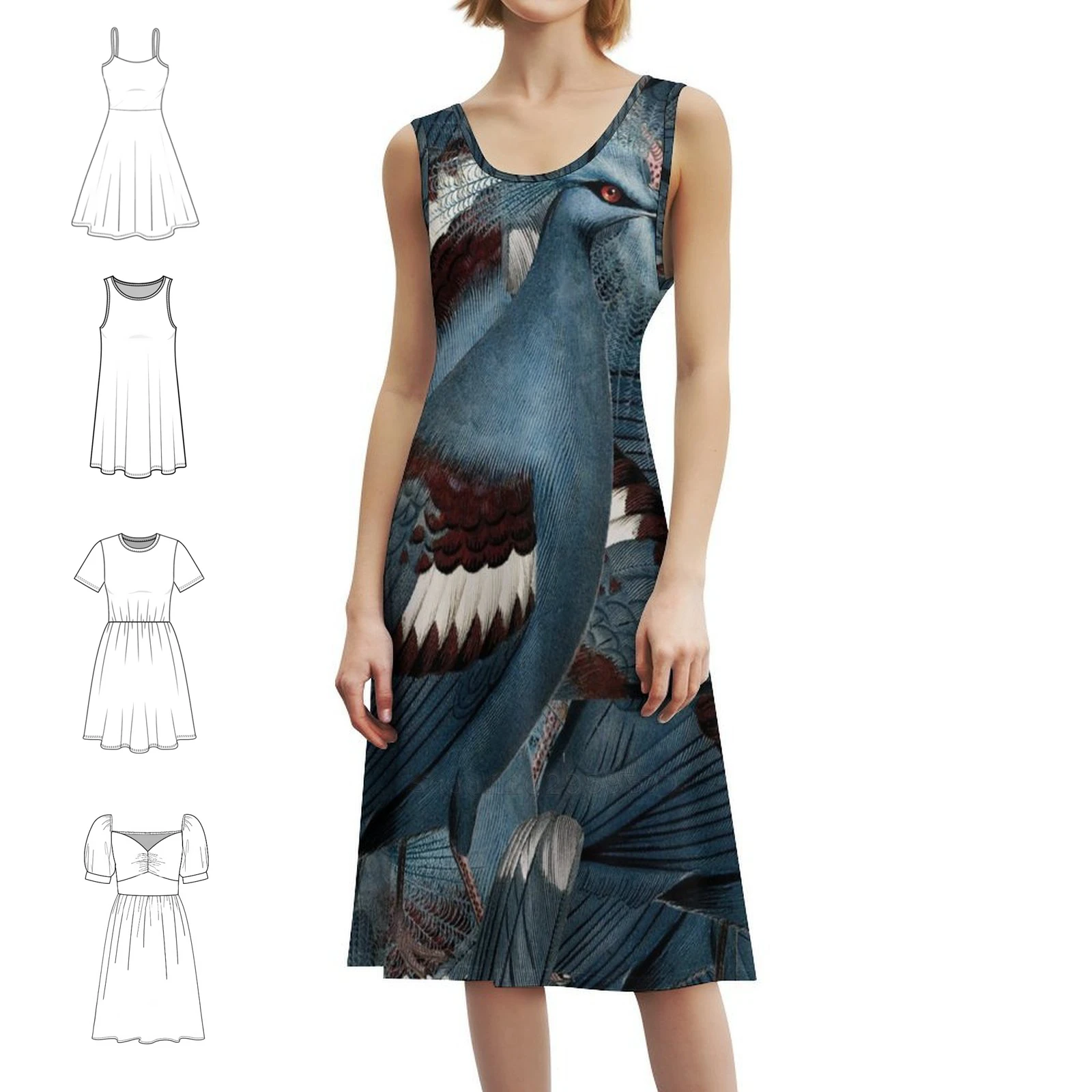 

Платье Colony Of Oblivion с вырезом в форме сердца, элегантное летнее праздничное платье для женщин, графическое акриловое чернило, акварельное женское платье