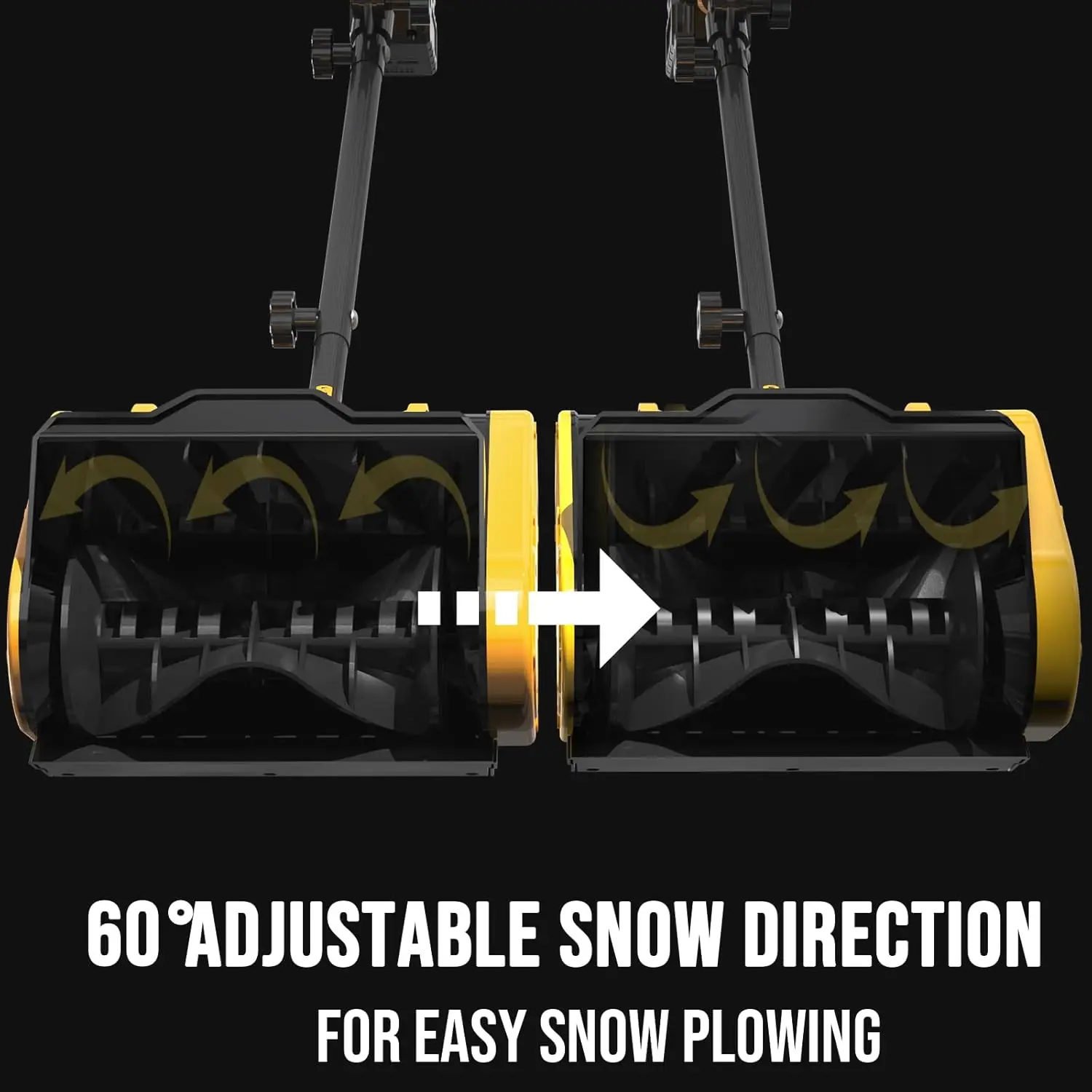 Cordless Snow Shovel, 4Ah Cordless Snow Blower, Battery Snow Blower with Directional Plate & Adjustable Front Handle (2 * 4Ah Ba