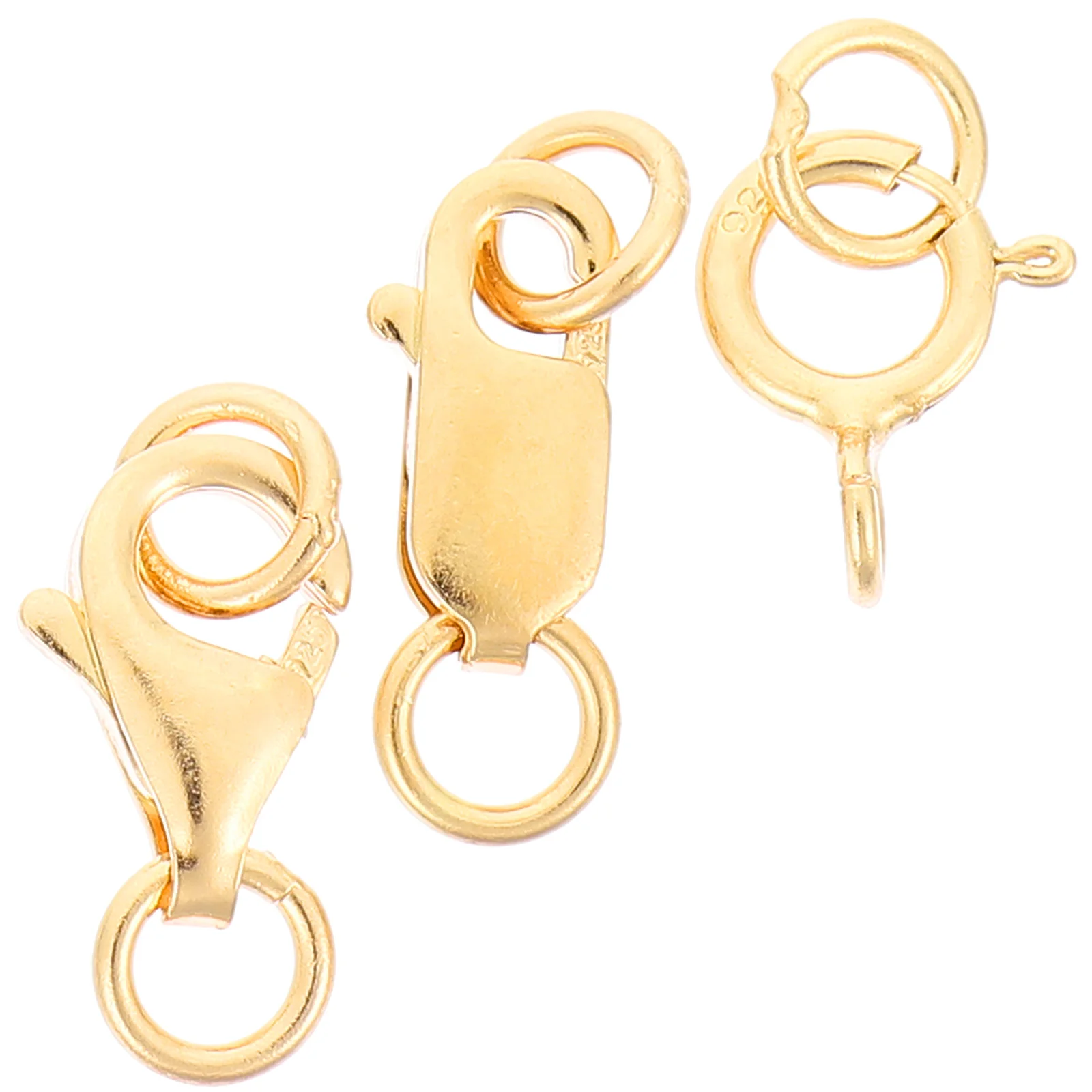 

3Pcs DIY Lobster Clasps Jewelry Buckles Necklace Clasp Durable Practical Connector for DIY Jewelry Making Crafts