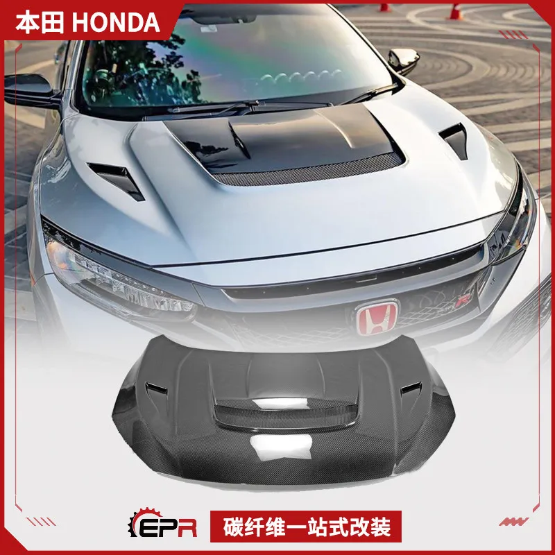 

Подходит для Honda 10-го поколения Civic FC FK7, модифицированный капот, модель Varis, крышка из углеродного волокна, охлаждающая головка
