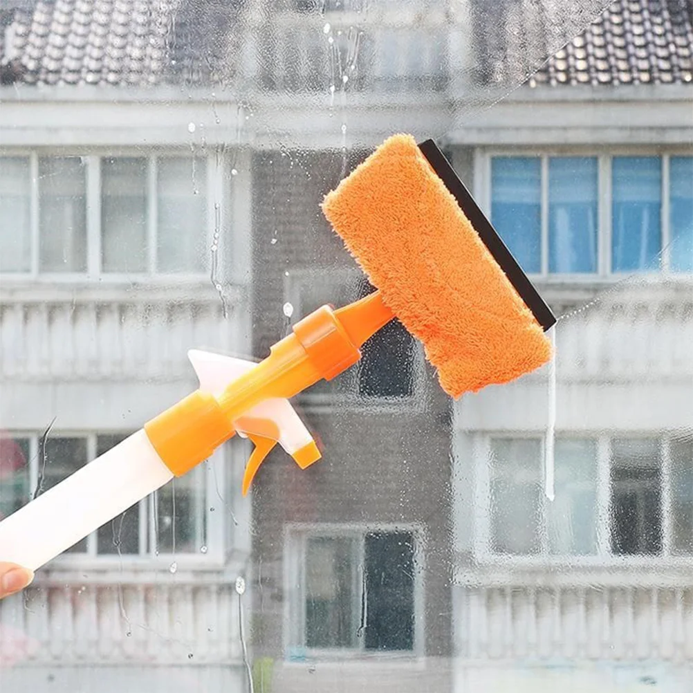 

Spray Window Cleaner With Water Reservoir Absorbent Towel Streak-Free Glass Wiper For Bathroom Mirror Tile Car Window