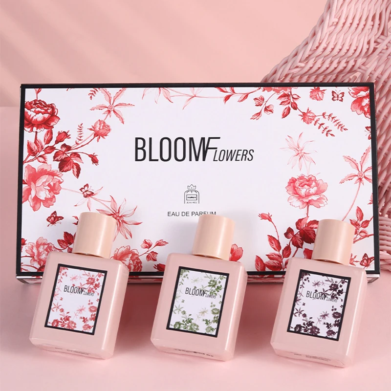 3pcs Perfume Set Long-lasting Fragrance Flower Joy Bloom Flower Floral Scent Eau De Toilette Valentine Day Gift Bloom charm