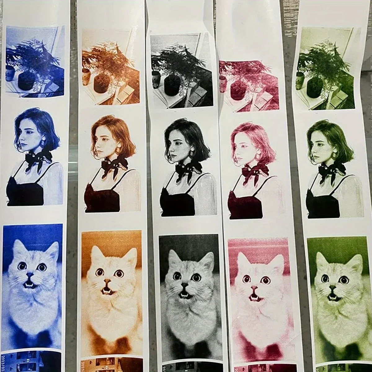 Color Thermal Paper, 57mm, Matte Finish, for Polaroid Camera, Mini Photo Printing Paper, Pattern Printing Roll Paper