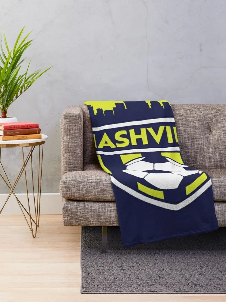 Nashville Soccer Team SC Futbol Club Fan Throw Blanket Vintage Blanket Furry Blanket Polar blanket