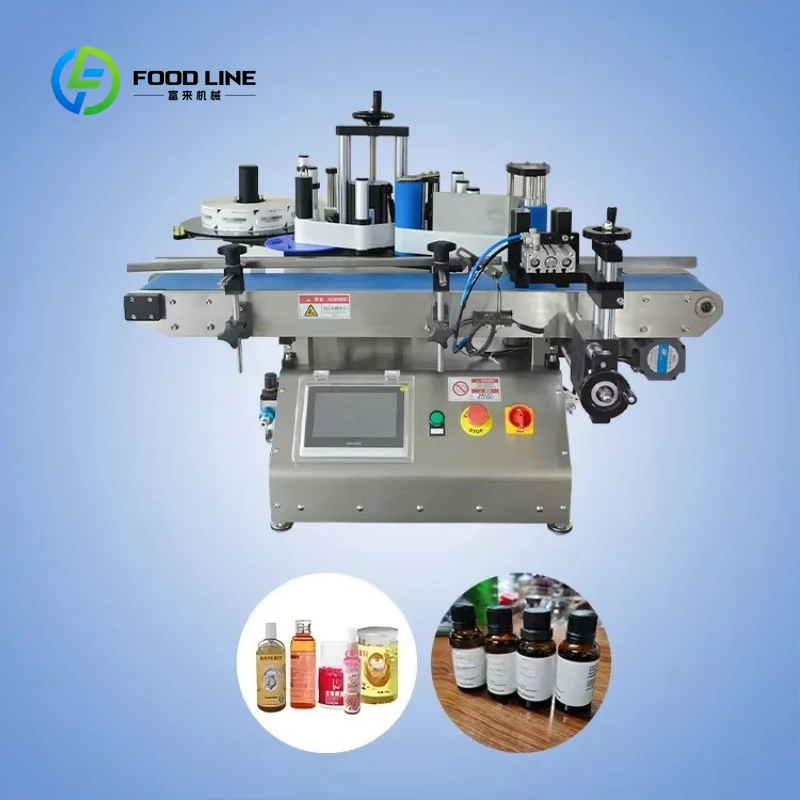 Custom Made Automatic Stickers Label Dispenser Automatic Label Dispenser Double Labeling Machine for Different Size of Bottles