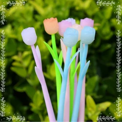 24 Pcs Creative Small Fresh Rose Meet Sun Color Changing Soft Gel Pens Set Flower Gift Student Stationery Back To School