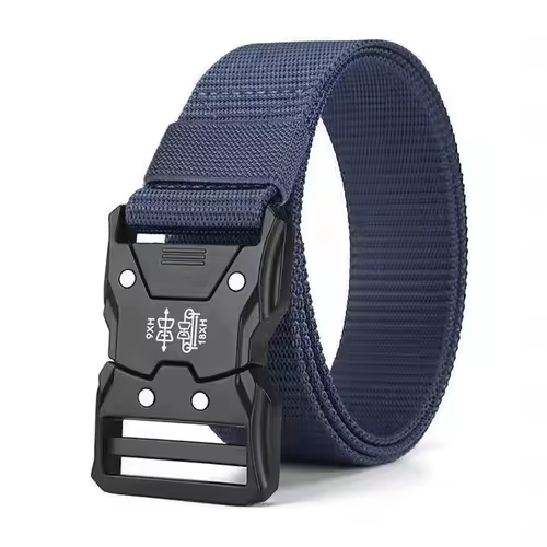 Red Ears Plastic buckle tactical belt men's multifunctional military fan canvas belt outdoor faux nylon training waist belt - Image 28