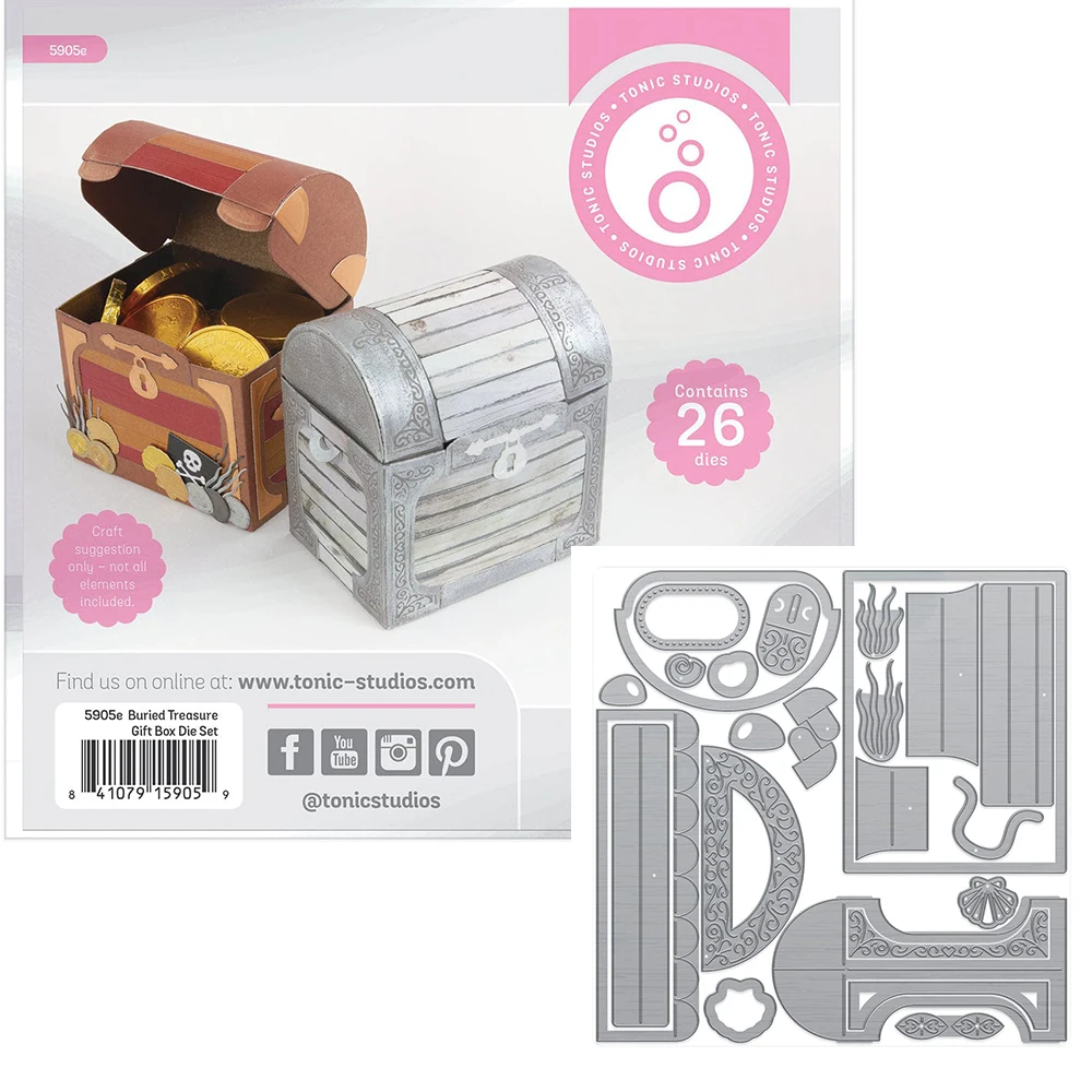 

Metal Cutting Dies Buried Treasure Dies Box Scrapbook Diary Decoration Stencil Embossing Template Craft DIY Greeting Card