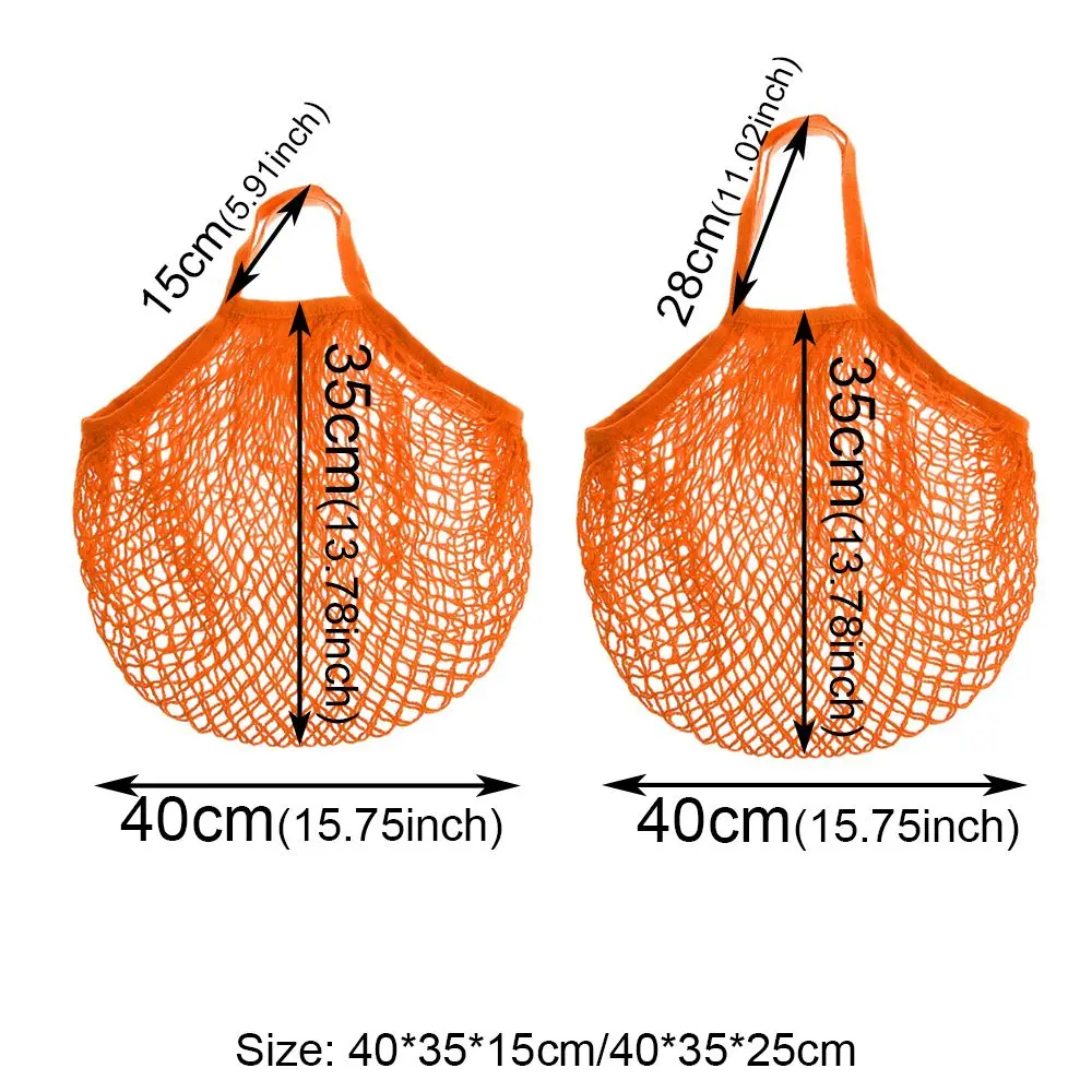 Reusable Cotton Mesh Bag Shopping String Fishnet Net Turtle Bags Storage Handbag Tote Woven Net Tote Environmental Protection