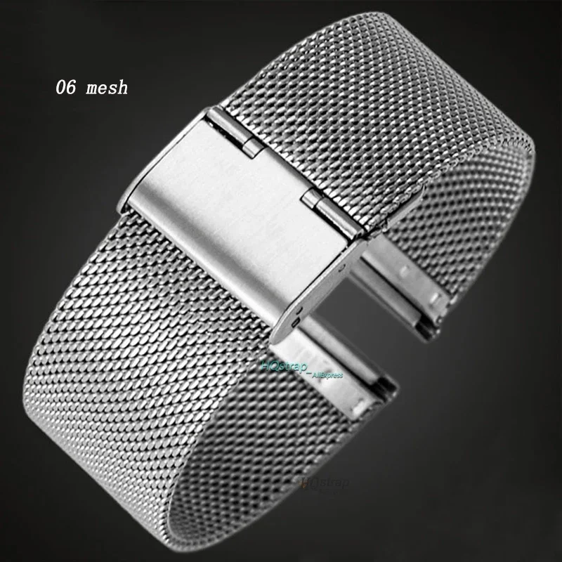 1.0/0.6/0.4 Milanese Watch Band 18mm 20mm 22mm Stainless Steel Universal Replacement Strap for Seiko Bracelet for Role Bracelet