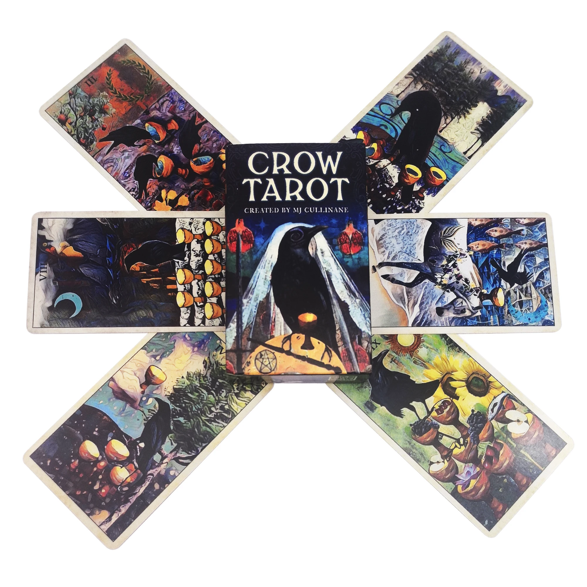 

NEW Crow tarot cardsn A 78 Tarot Deck English version Divinatio fate Oracle Card Board Game for Adult with PDF Guidance gift