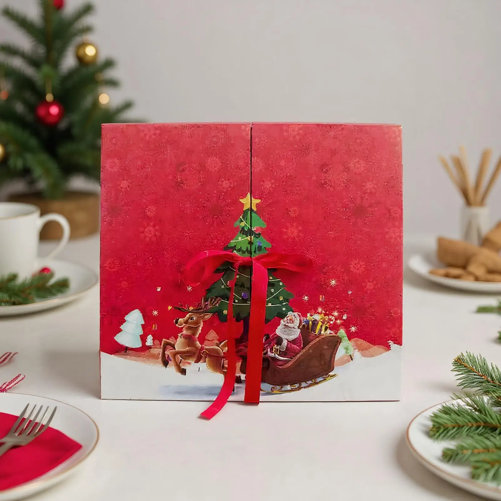 Christmas Countdown Calendar Calendar Advent Box Christmas Printed Box 24-Day Collectible for Adults Kids Kitchen Home Party - Image 5