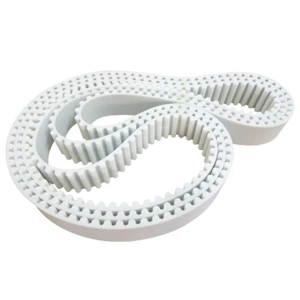 HTD 3M Synchronous Timing Belt White PU Material With Steel Core Closed Loop Belt Width 10/15/20/30mm Perimeter 831 to 978mm