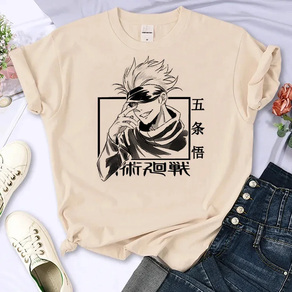 Jujutsu Kaisen t-shirts women streetwear t shirt girl y2k harajuku gojo satoru Yuji Itadori clothing tshirt manga woman tee